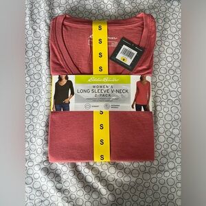 Eddie Bouer Long Sleeve V-Neck 2 pack